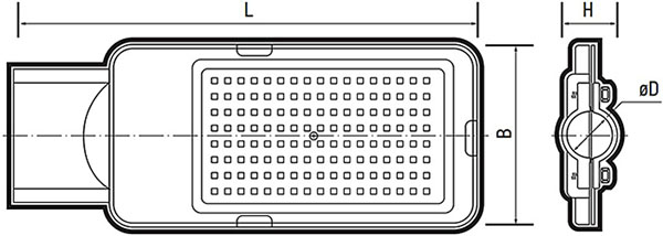 консольный led светильник Jazzway PSL 08 - размеры