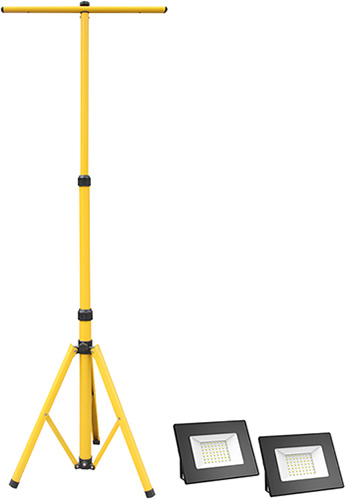 2 led прожектора Gauss Elementary 50Вт 6500К на штативе - комплект № 002