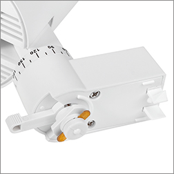 led светильник трековый 1-фазный Jazzway PTR 0728 Zoom белый - вращение в 2 плоскостях