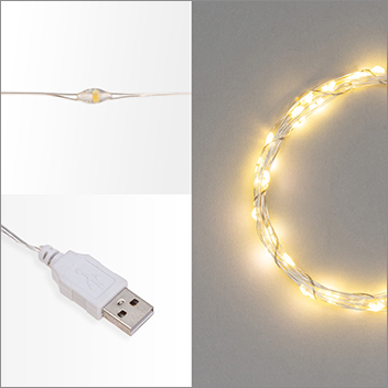 led гирлянда нить 5м Neon-Night 315-966 "Роса" - питание через- USB порт
