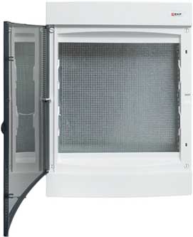 корпус слаботочный навесной EKF PROxima ux-4m-n-lx Unix - вид с открытой дверью