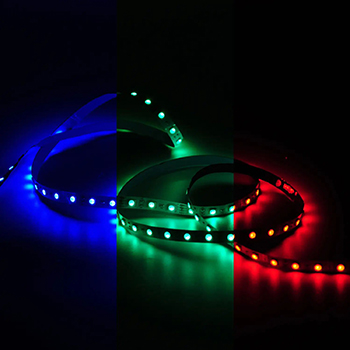 led лента Gauss Basic RGB (SMD 5050, 12 В, 10 Вт/м, 60 led/м, IP20) - включенная