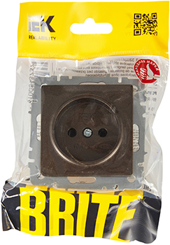 розетка 1-местная IEK РС10-1-0-БрТБ Brite - упаковка