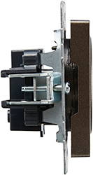 розетка 1-местная IEK РС10-1-0-БрТБ Brite - вид сбоку