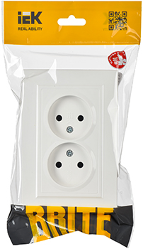 розетка 2-местная IEK РС12-2-БрБ Brite - упаковка