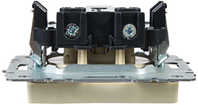 розетка 1-местная IEK РС10-1-0-БрКр Brite - вид сбоку