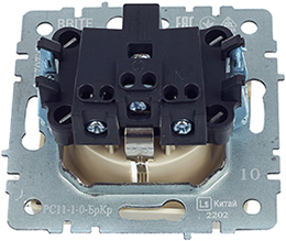розетка 1-местная IEK РС11-1-0-БрКр Brite - вид с тыльной стороны