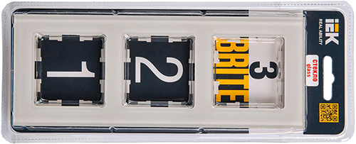 рамка 3-постовая IEK РУ-3-2-БрВа Brite - упаковка