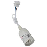 Патрон подвесной E27 пластик белый ЭРА с клемм. колодкой