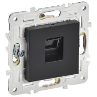 купить Сканди черный розетка RJ45 скрытая 1-ая кат.5E в Чебоксарах Сканди черный розетка RJ45 скрытая 1-ая кат.5E