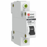 купить Автомат 1Р 20А C 4,5кА ВА47-29 EKF Basic  в Чебоксарах Автомат 1Р 20А C 4,5кА ВА47-29 EKF Basic