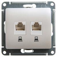купить Глосса перламутр розетка RJ45 скрытая 2-ая   в Чебоксарах Глосса перламутр розетка RJ45 скрытая 2-ая