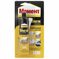 Герметик силиконовый универсальный белый 70мл Момент