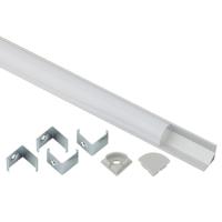 Профиль с экраном угловой овал 16*16мм ЭРА крепеж 4шт+заглушки 2шт