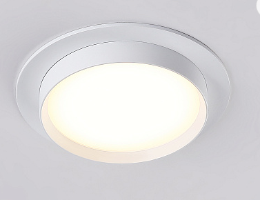 купить Светильник точечный GX53 круг белый встраиваемый Ambrella в Чебоксарах Светильник точечный GX53 круг белый встраиваемый Ambrella