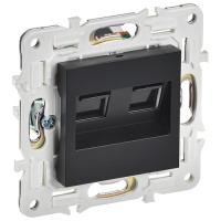 купить SKANDY Роз. комп. 2-ая RJ45 кат.5E SK-K03Bl черн. IEK в Чебоксарах SKANDY Роз. комп. 2-ая RJ45 кат.5E SK-K03Bl черн. IEK