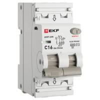 Дифавтомат 2Р 16А C тип AC 30мА 6кА 2мод АВДТ-63N EKF PROxima