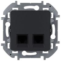 купить Инспириа антрацит розетка RJ45 8(8) скрытая 2-ая cat5e в Чебоксарах Инспириа антрацит розетка RJ45 8(8) скрытая 2-ая cat5e