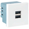 купить Розетка кабель-канал USB A+A 2-ая 2мод белый EKF С-лайн в Чебоксарах Розетка кабель-канал USB A+A 2-ая 2мод белый EKF С-лайн