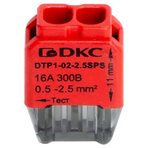 купить Клемма 2*2,5мм2 компактная красный DKC 12шт в Чебоксарах Клемма 2*2,5мм2 компактная красный DKC 12шт