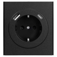 купить MIELE STRONG Розетка 1-ая с/з с/у з/ш 16А с USB A+C быстрой зарядки 5В/3А антрацит KRANZ в Чебоксарах MIELE STRONG Розетка 1-ая с/з с/у з/ш 16А с USB A+C быстрой зарядки 5В/3А антрацит KRANZ