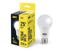 Лампа свд 220В Е27 25Вт 3000К 2500лм стандарт А80 матовая IEK 