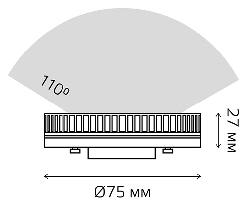 Лампа свд 220В GX53 12Вт 4100К 860лм таблетка матовая Gauss комплект 5шт