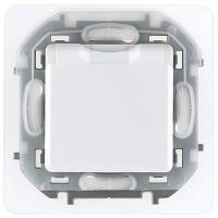 купить Инспириа белый розетка скрытая 1-мест заземление с крышкой шторки IP44  в Чебоксарах Инспириа белый розетка скрытая 1-мест заземление с крышкой шторки IP44