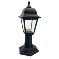 купить Светильник садово-парковый ландшафтный 60Вт E27 пластик черный IP44 4х гранный в Чебоксарах Светильник садово-парковый ландшафтный 60Вт E27 пластик черный IP44 4х гранный