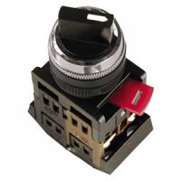 Переключатель АС-22 2пол. черный с фиксацией IP40 IEK 