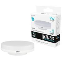 купить Лампа свд 220В GX53 9Вт 4100К 680лм таблетка матовая Gauss  в Чебоксарах Лампа свд 220В GX53 9Вт 4100К 680лм таблетка матовая Gauss