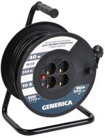 купить Удлинитель 4-мест 40м ПВС 3*1 черный катушка IP20 GENERICA (IEK) аналог9492641 в Чебоксарах Удлинитель 4-мест 40м ПВС 3*1 черный катушка IP20 GENERICA (IEK) аналог9492641