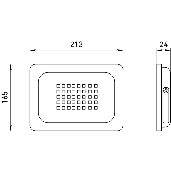 Прожектор свд 100Вт 6500К 8000лм черный IP65 120° Стандарт ЭРА 