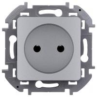 купить Инспириа алюминий розетка скрытая 1-мест IP20  в Чебоксарах Инспириа алюминий розетка скрытая 1-мест IP20