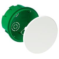 Коробка 70*40 круг бетон с крышкой IP30  