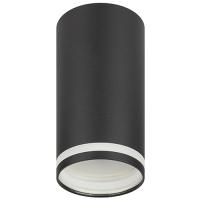 купить Светильник даунлайт 1*50Вт GU10 цилиндр черный накладной  в Чебоксарах Светильник даунлайт 1*50Вт GU10 цилиндр черный накладной