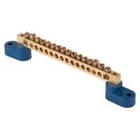 купить Шина нулевая 8*12 16групп 2 угловых изолятора синий  EKF в Чебоксарах Шина нулевая 8*12 16групп 2 угловых изолятора синий  EKF