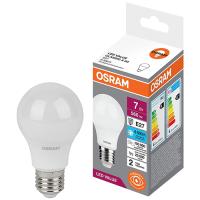 купить Лампа светодиодная 220В Е27 7Вт 6500К 560лм стандарт A60 матовая Osram LED Value  в Чебоксарах Лампа светодиодная 220В Е27 7Вт 6500К 560лм стандарт A60 матовая Osram LED Value