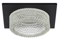 купить Светильник точечный GU5.3 квадрат черный встраиваемый  в Чебоксарах Светильник точечный GU5.3 квадрат черный встраиваемый