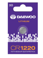 купить Батарейка дисковая CR1220 BL1 Daewoo в Чебоксарах Батарейка дисковая CR1220 BL1 Daewoo