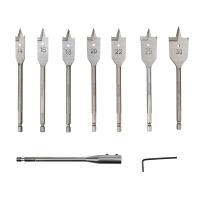 купить Набор сверл перовых по дереву 9 предметов: 14-16-18-20-22-25-30х152 мм, удлинитель, ключ, Kranz в Чебоксарах Набор сверл перовых по дереву 9 предметов: 14-16-18-20-22-25-30х152 мм, удлинитель, ключ, Kranz