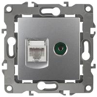 купить ЭРА12 алюминий механизм RJ45+TV скрытая 1-ая   в Чебоксарах ЭРА12 алюминий механизм RJ45+TV скрытая 1-ая