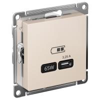 AtlasDesign бежевый розетка USB скрытая 1-ая тип-C 65Вт