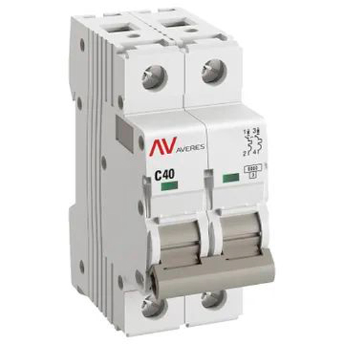 купить Автомат 2Р 40А C 6кА AV-6 EKF Averes  в Чебоксарах Автомат 2Р 40А C 6кА AV-6 EKF Averes