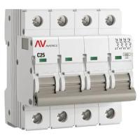 купить Автомат 4Р 25А C 6кА AV-6 EKF Averes  в Чебоксарах Автомат 4Р 25А C 6кА AV-6 EKF Averes