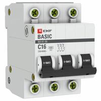 купить Автомат 3Р 16А C 4,5кА ВА47-29 EKF Basic  в Чебоксарах Автомат 3Р 16А C 4,5кА ВА47-29 EKF Basic