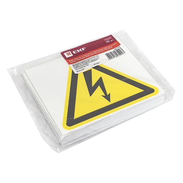 купить Плакат "Опасность поражения электрическим током" 150*150мм EKF в Чебоксарах Плакат "Опасность поражения электрическим током" 150*150мм EKF