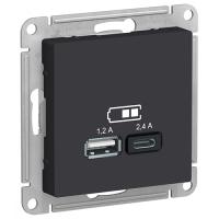купить Атлас карбон розетка USB скрытая 2-ая  в Чебоксарах Атлас карбон розетка USB скрытая 2-ая