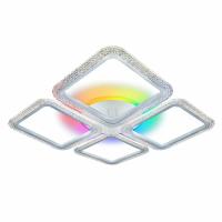 купить Светильник потолочный (люстра) свд 75Вт 3000-6500К 5625лм белый пульт диммер подсветка RGB, Bluetoot в Чебоксарах Светильник потолочный (люстра) свд 75Вт 3000-6500К 5625лм белый пульт диммер подсветка RGB, Bluetoot