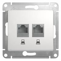 купить Глосса белый розетка RJ45 скрытая 2-ая   в Чебоксарах Глосса белый розетка RJ45 скрытая 2-ая